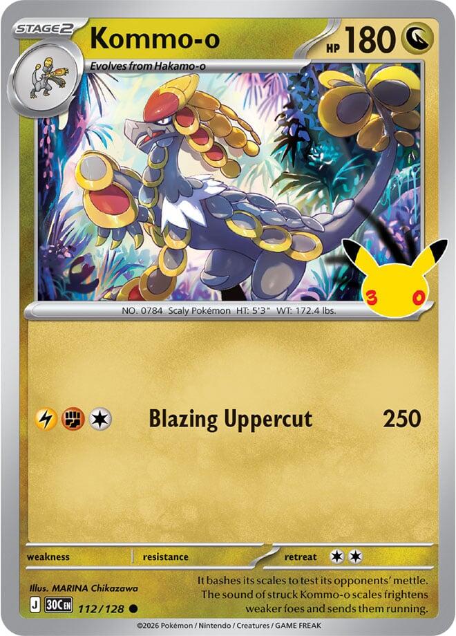 Pokemon Kommo-o 112/128 30th Celebration