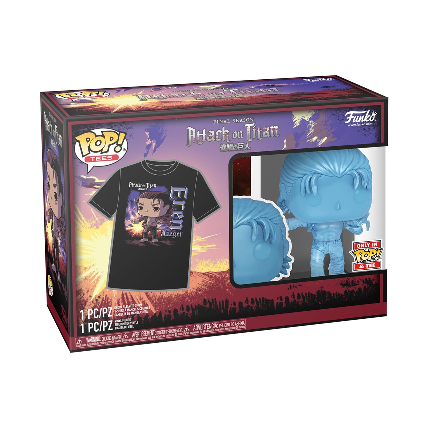 Funko Pop! Animation Attack On Titan Eren Jaeger #1321 With Tshirt