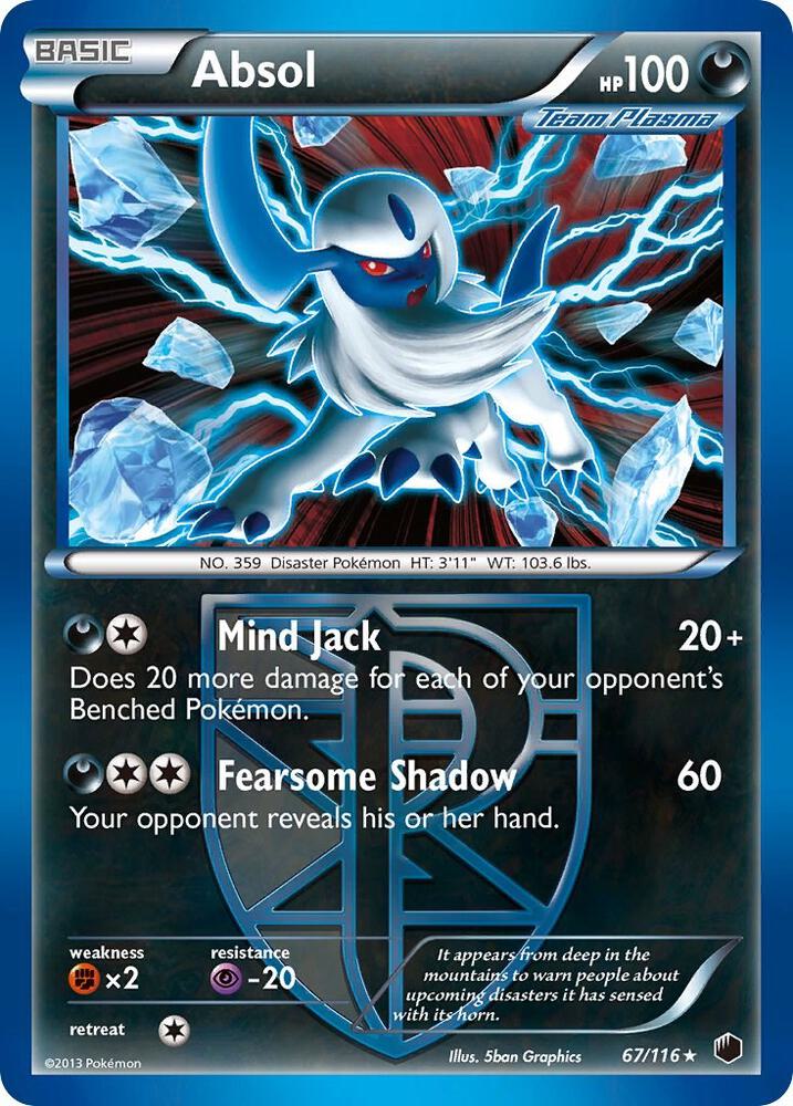 Pokemon Absol 67/116 Plasma Freeze