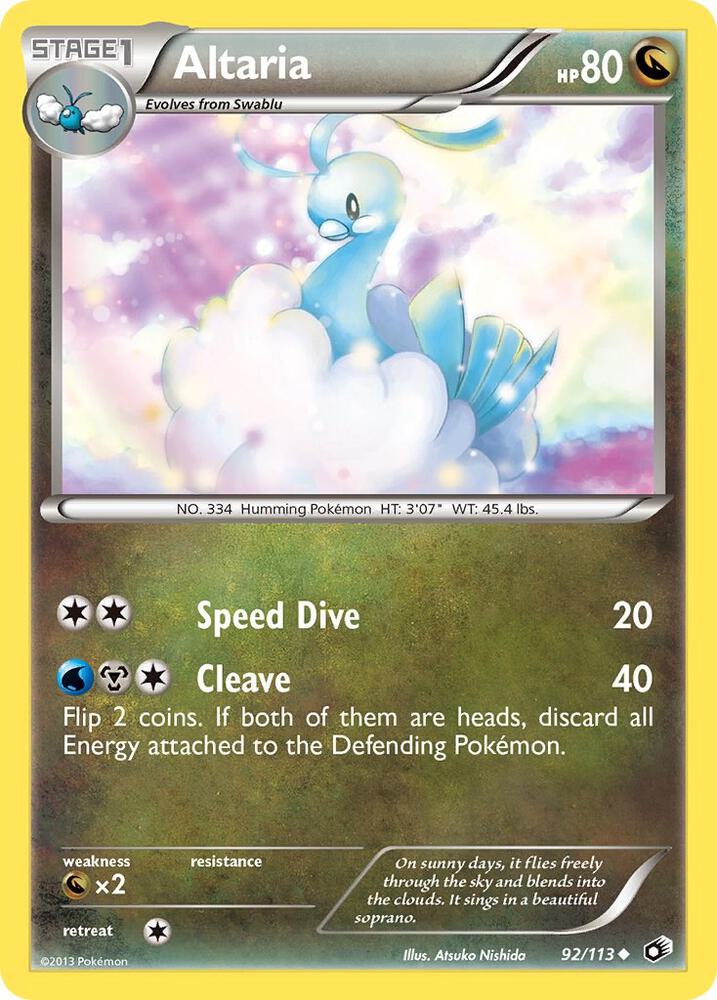 Pokemon Altaria 92/113 Legendary Treasures