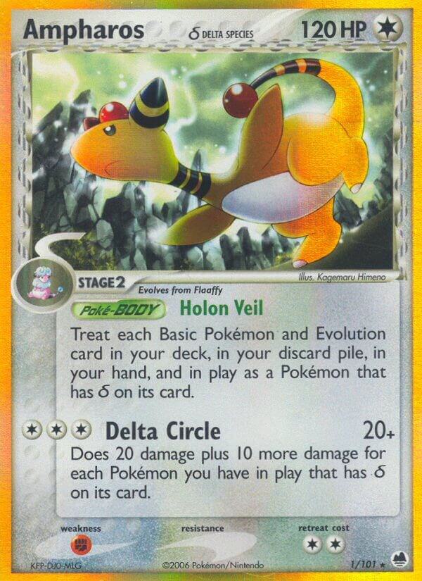 Pokemon Ampharos δ 1/101 Dragon Frontiers