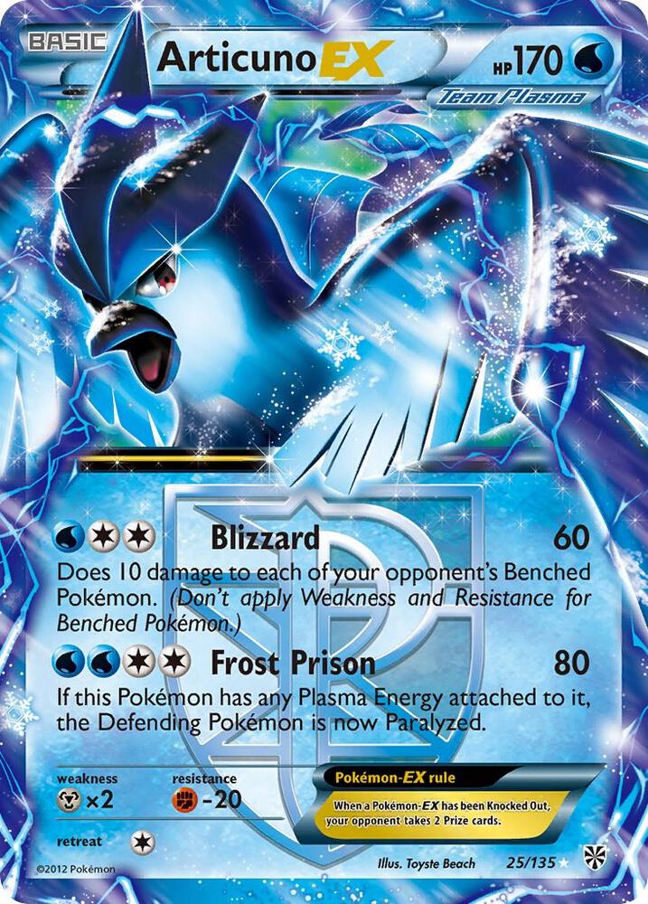 Pokemon Articuno EX 25/135 Plasma Storm