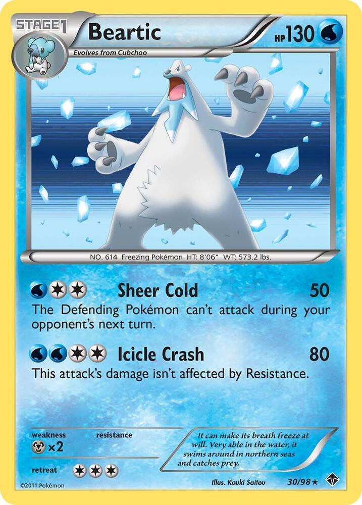 Pokemon Beartic 30/98 Emerging Powers