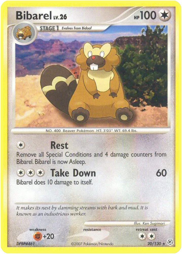 Pokemon Bibarel 20/130 Diamond & Pearl