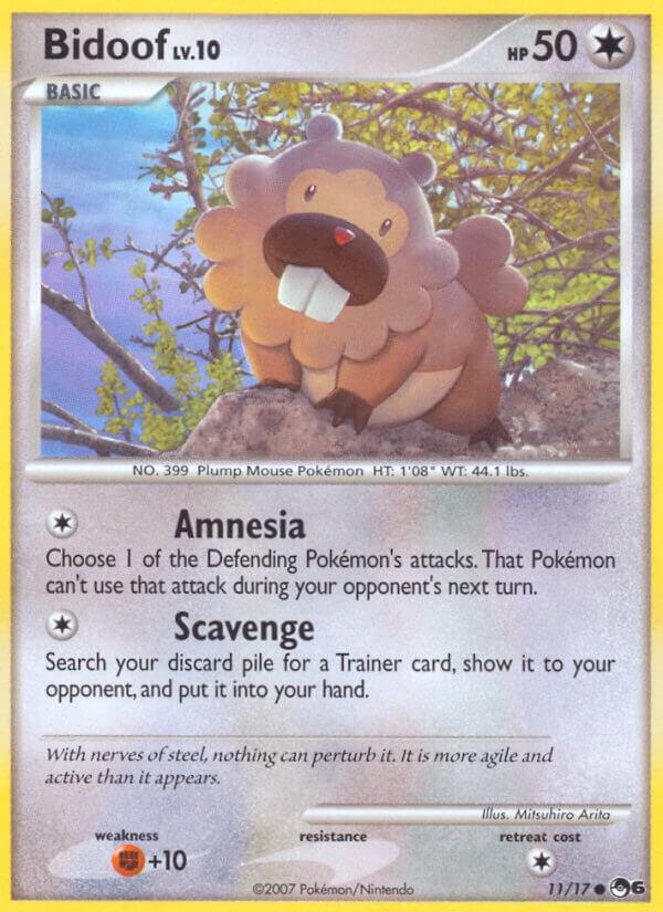 Pokemon Bidoof 11/17 POP Series 6