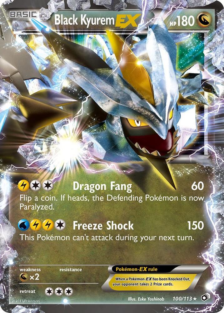 Pokemon Black Kyurem EX 100/113 Legendary Treasures