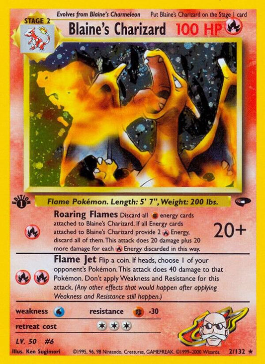 Pokemon  Blaine's Charizard 2/132 Gym Challenge
