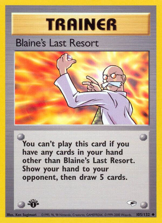 Pokemon Blaine's Last Resort 105/132 Gym Heroes