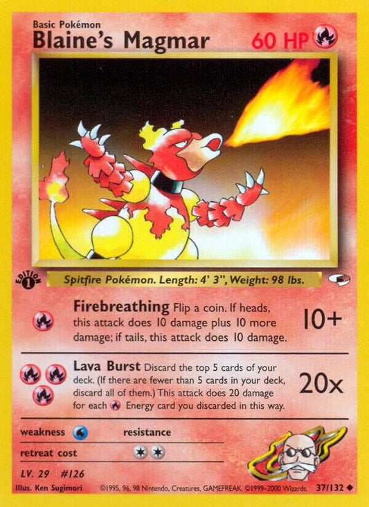 Pokemon Blaine's Magmar 37/132 Gym Heroes