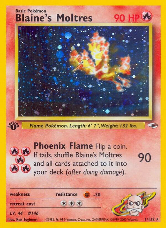 Pokemon Blaine's Moltres 1/132 Gym Heroes