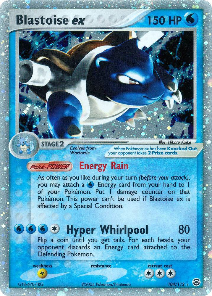 Pokemon Blastoise ex 104/112 FireRed & LeafGreen