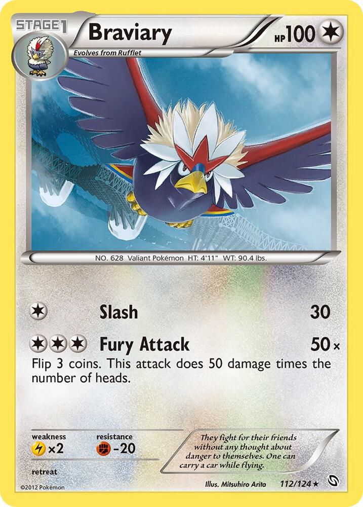 Pokemon Braviary 112/124 Dragons Exalted