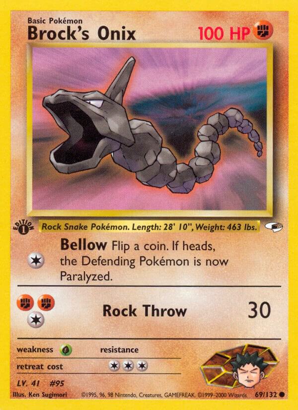 Pokemon Brock's Onix 69/132 Gym Heroes