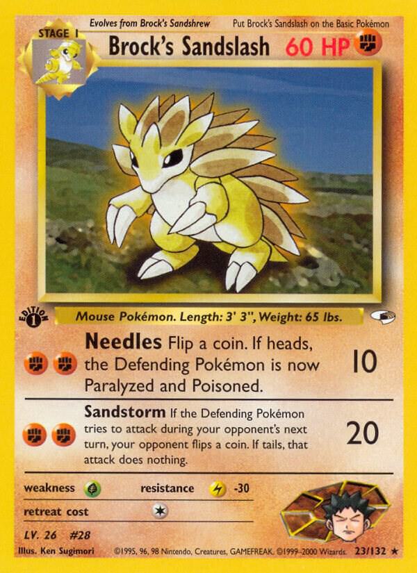 Pokemon Brock's Sandslash 23/132 Gym Heroes