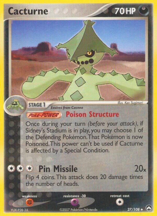 Pokemon Cacturne 27/108 Power Keepers