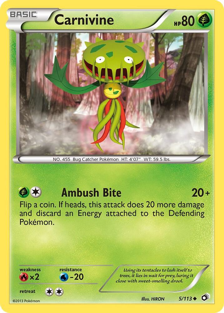 Pokemon Carnivine 5/113 Legendary Treasures