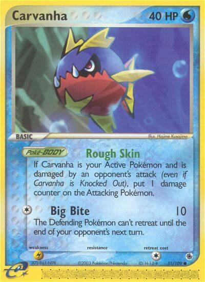 Pokemon Carvanha 51/109 EX Ruby & Sapphire