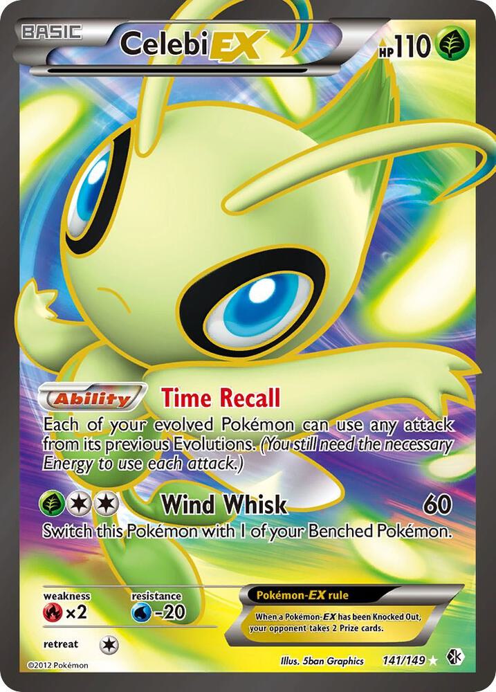 Pokemon Celebi EX 141/149 Boundaries Crossed
