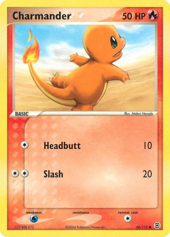 Pokemon Charmander 58/112 FireRed & LeafGreen