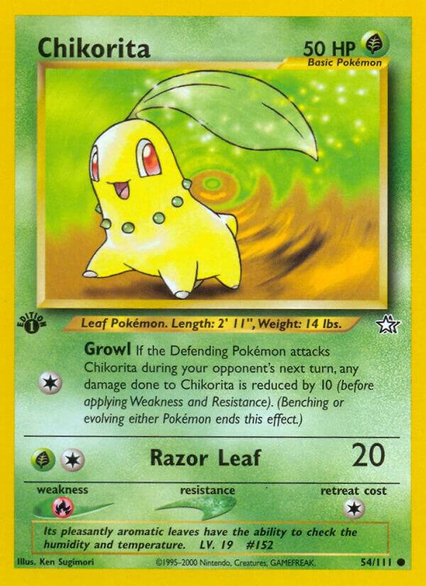 Pokemon Chikorita # 54 Neo Genesis