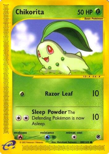 Pokemon Chikorita 100/165 Expedition Base Set