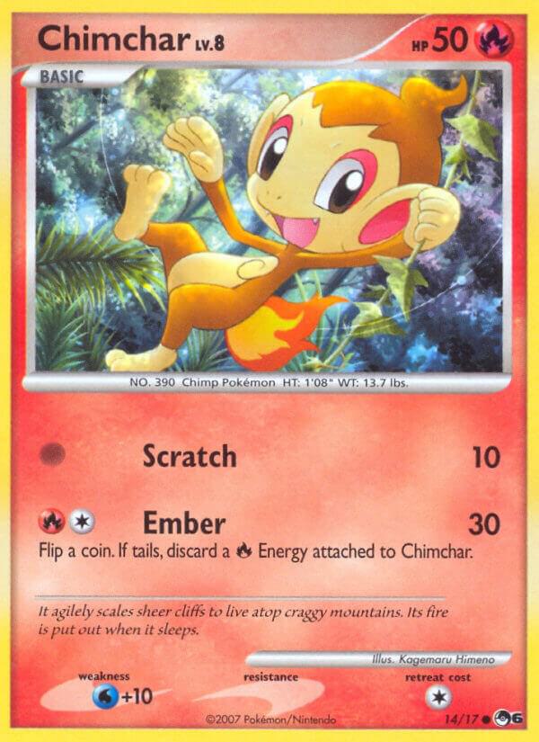 Pokemon Chimchar 14/17 POP Series 6