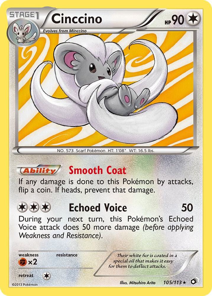 Pokemon Cinccino 105/113 Legendary Treasures