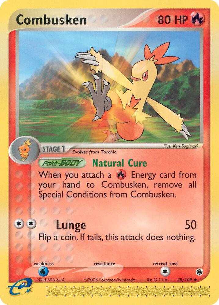 Pokemon Combusken 28/109 EX Ruby & Sapphire
