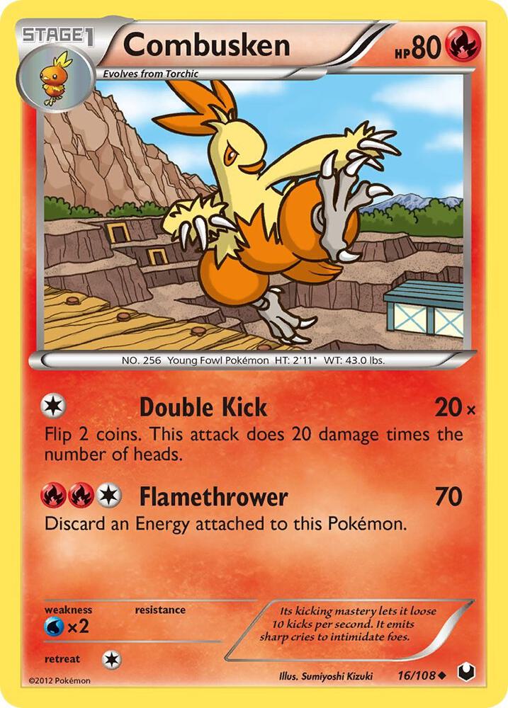 Pokemon Combusken 16/108 Dark Explorers