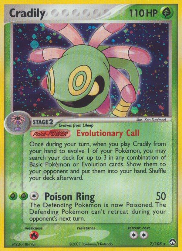 Pokemon Cradily 7/108 Power Keepers