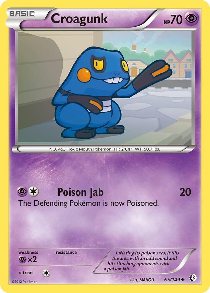 Pokemon Croagunk 65/149 Boundaries Crossed