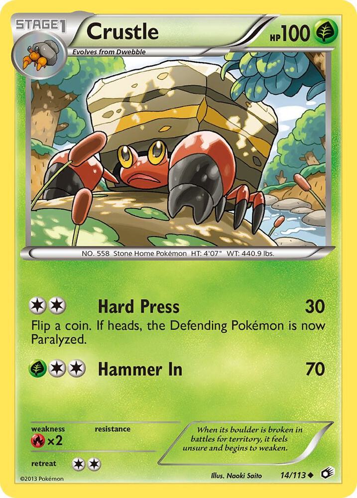 Pokemon Crustle 14/113 Legendary Treasures