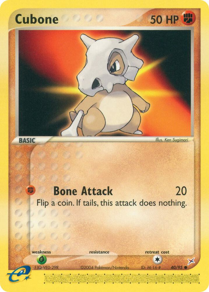 Pokemon Cubone 40/95 Team Magma vs Team Aqua