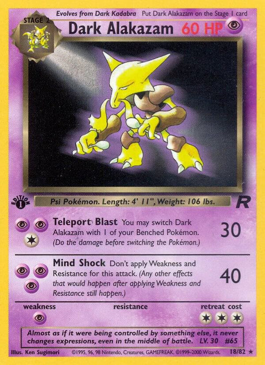 Pokemon Dark Alakazam #18 Team Rocket