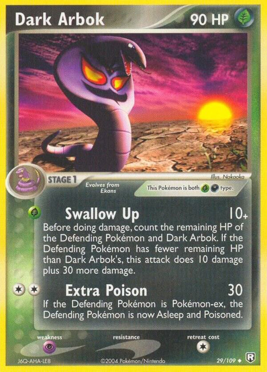 Pokemon Dark Arbok 29/109 Team Rocket Returns