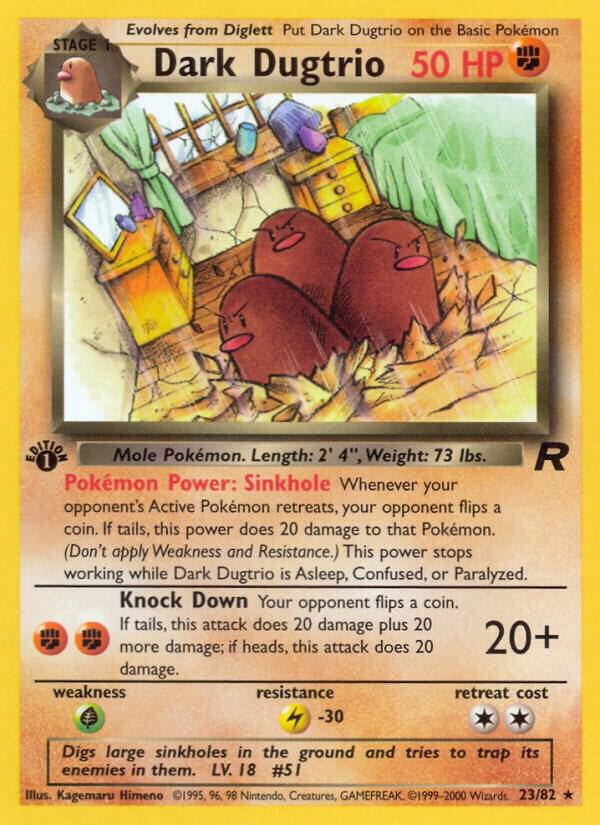 Pokemon Dark Dugtrio #23 Team Rocket