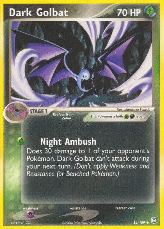Pokemon Dark Golbat 34/109 Team Rocket Returns