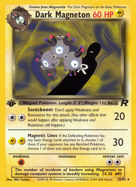 Pokemon Dark Magneton #28 Team Rocket