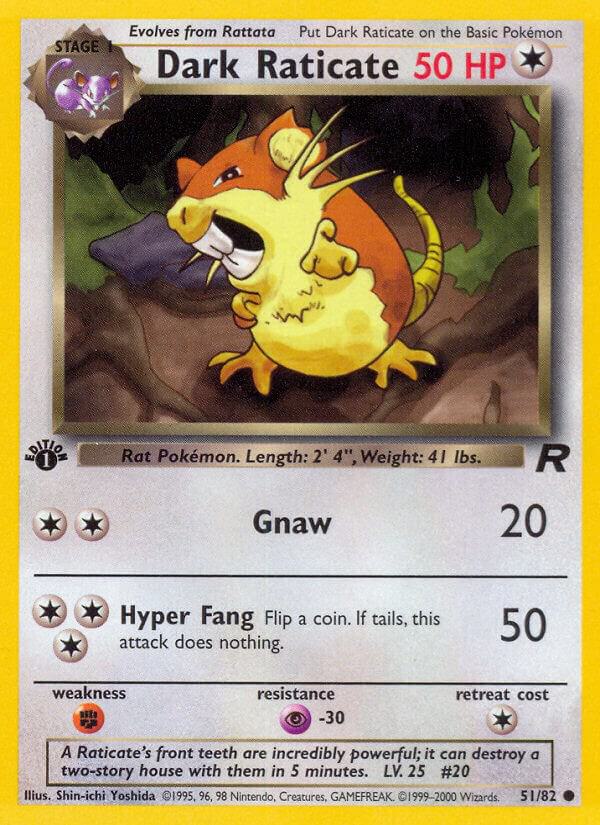 Pokemon Dark Raticate #51 Team Rocket