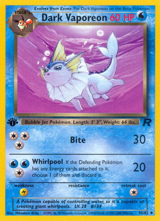 Pokemon Dark Vaporeon #45 Team Rocket