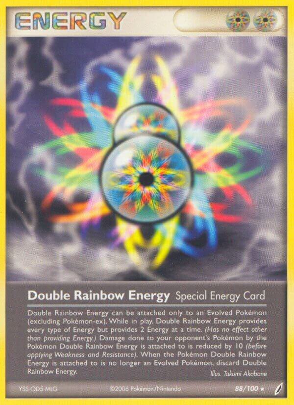 Pokemon Double Rainbow Energy 88/100 Crystal Guardians