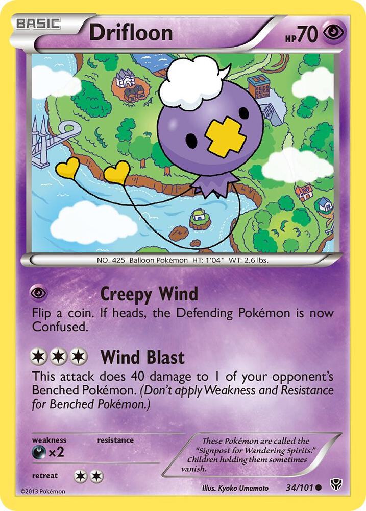 Pokemon Drifloon 34/101 Plasma Blast