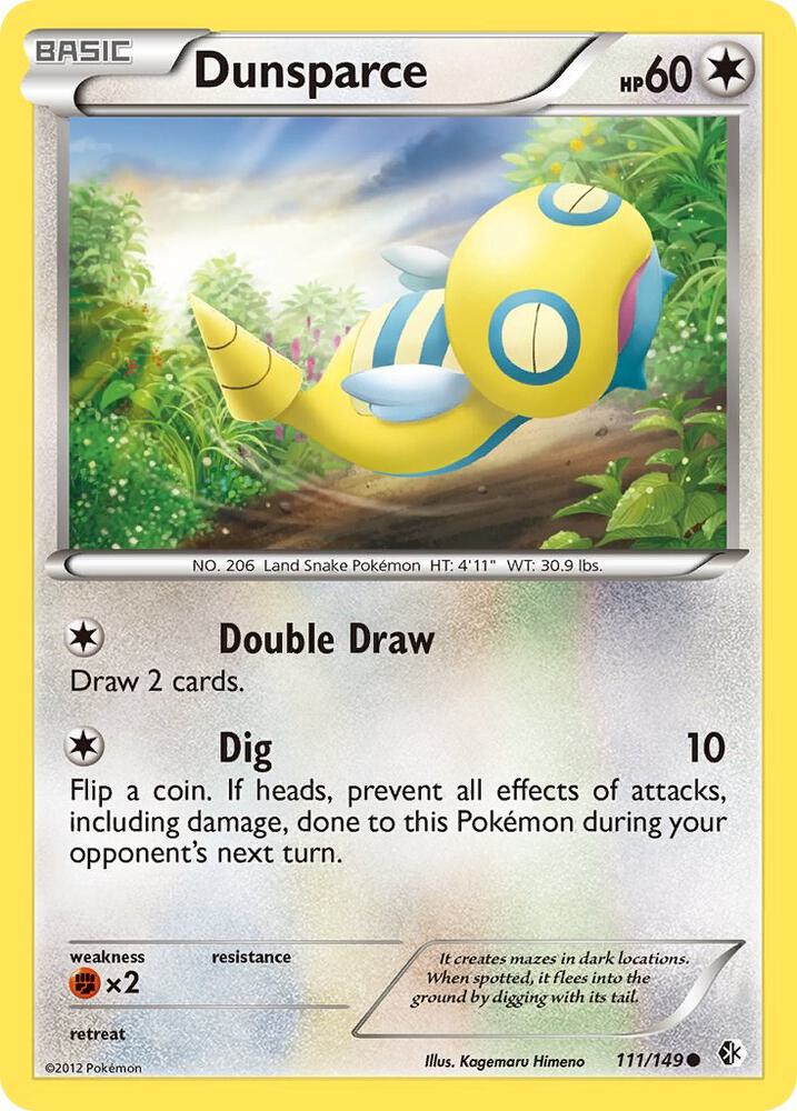 Pokemon Dunsparce 111/149 Boundaries Crossed