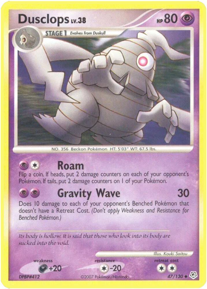 Pokemon Dusclops 47/130 Diamond & Pearl