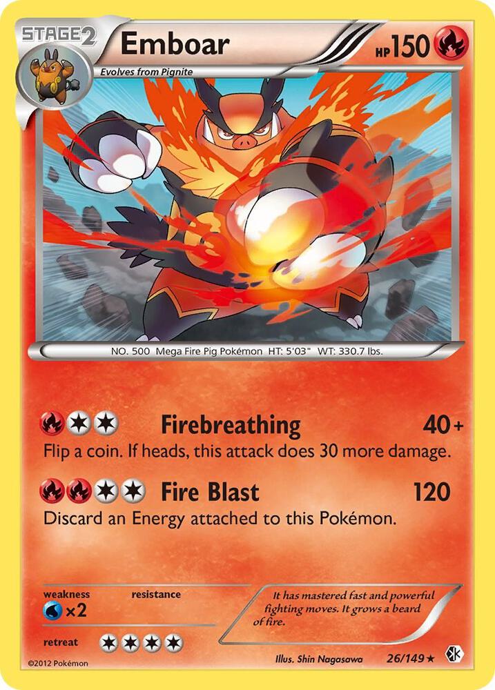 Pokemon Emboar 26/149 Boundaries Crossed