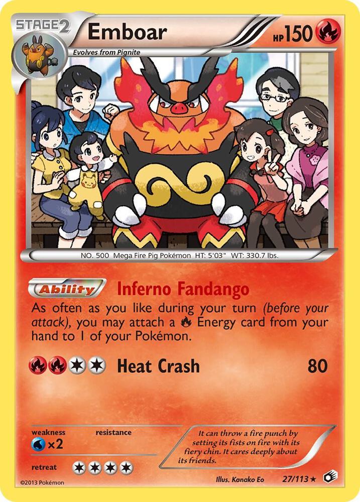 Pokemon Emboar 27/113 Legendary Treasures