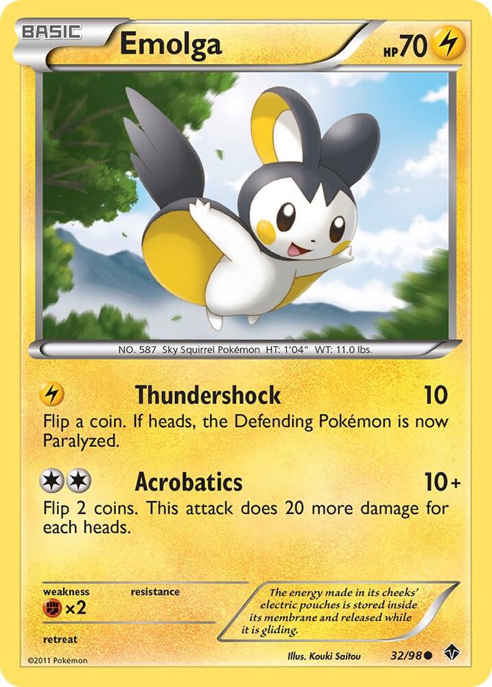 Pokemon Emolga 32/98 Emerging Powers