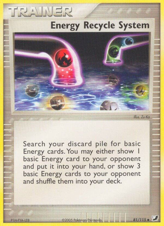 Pokemon Energy Recycle System 81/115 Unseen Forces