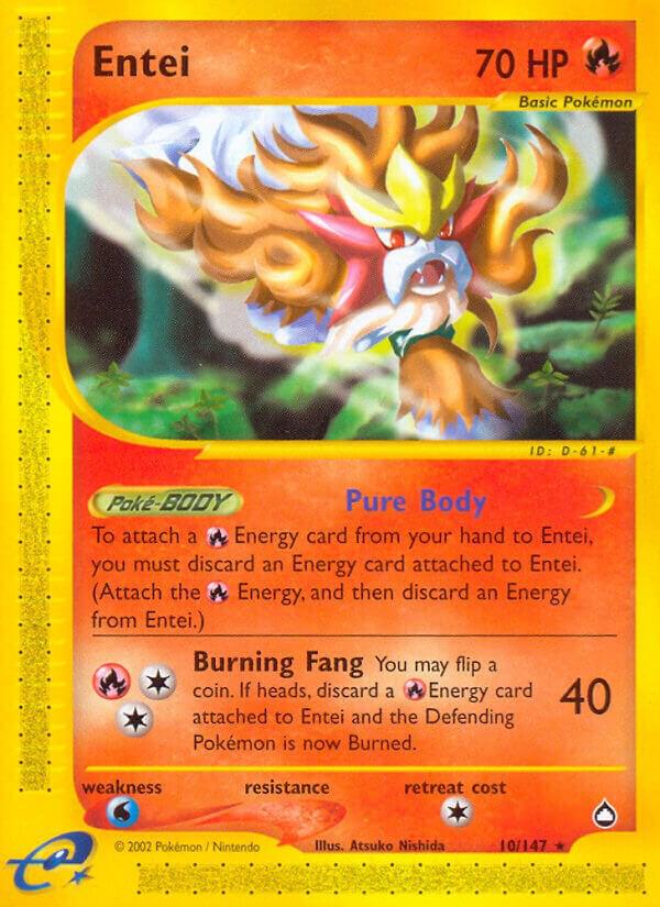 Pokemon Entei 10/147 Aquapolis