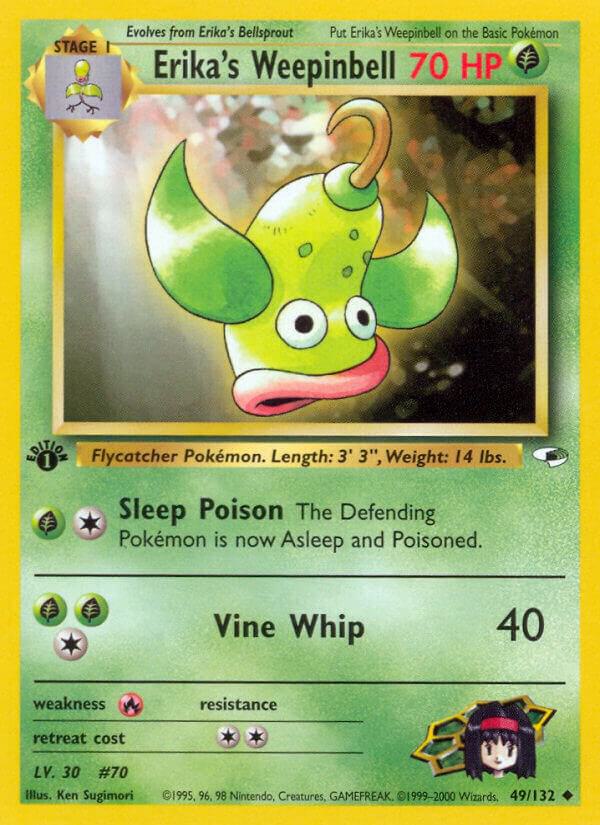 Pokemon Erika's Weepinbell 49/132 Gym Heroes